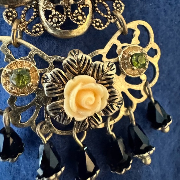 CAbi Gold and Black Baroque Earrings - Picture 7 of 12